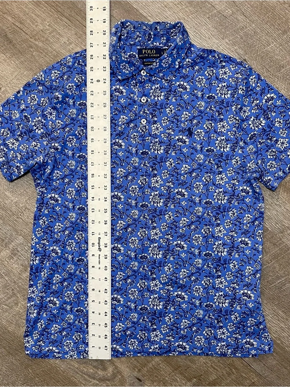 Polo Ralph Lauren Blue Floral all over Short-Sleeve Polo Shirt large